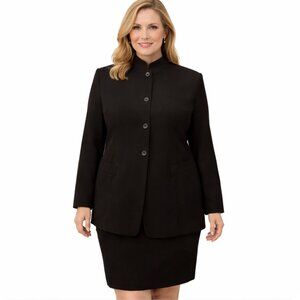 Emmanuel Ungaro Vintage Black Wool 2 Piece Suit Skirt - 14/48, Jacket 12/46